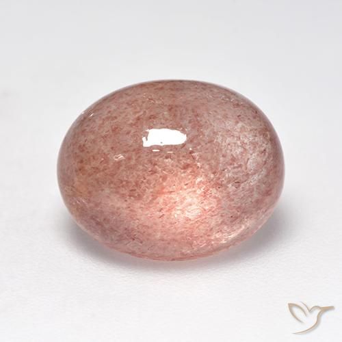 Quartzo Morango Rosa Médio Claro Natural 6.70ct, oval, Translúcido