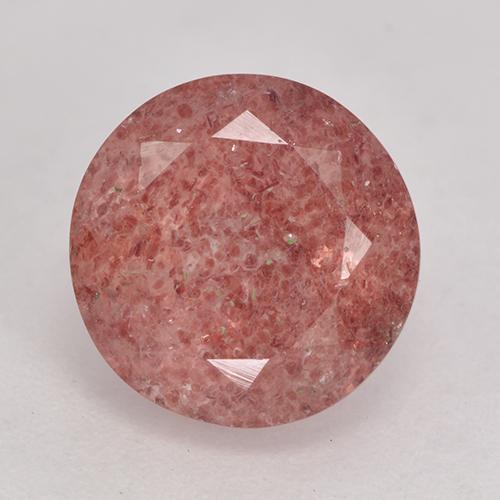 Quartzo Morango rosa rosa Natural 3.65ct, Corte Redondo, Translúcido