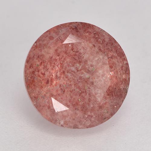 Quartzo Morango rosa rosa Natural 3.65ct, Corte Redondo, Translúcido