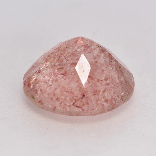 Quartzo Morango Rosa Claro Rosa Natural 3.24ct, Corte Redondo, Translúcido