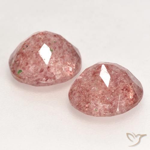Pedras preciosas de Quartzo Morango rosa rosa natural de 2.29 ct, Redondo, Translúcido