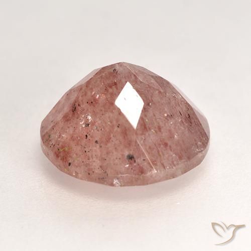 Quartzo Morango Toranja Rosa Natural 3.59ct, Redondo, Translúcido