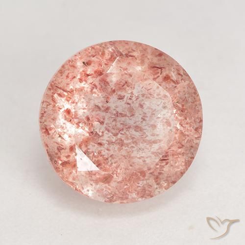 Quartzo Morango rosa médio Natural 3.60ct, Redondo, Translúcido