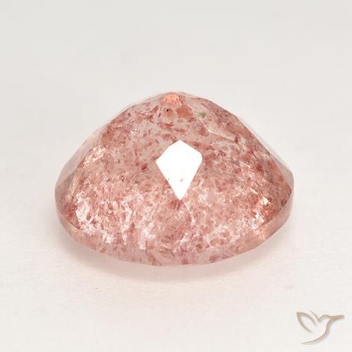 Quartzo Morango rosa médio Natural 3.60ct, Redondo, Translúcido
