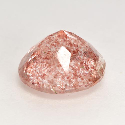 Quartzo morango rosa natural 3,29ct, corte redondo, translúcido