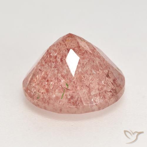 Quartzo Morango rosa médio Natural 3.61ct, Redondo, Translúcido