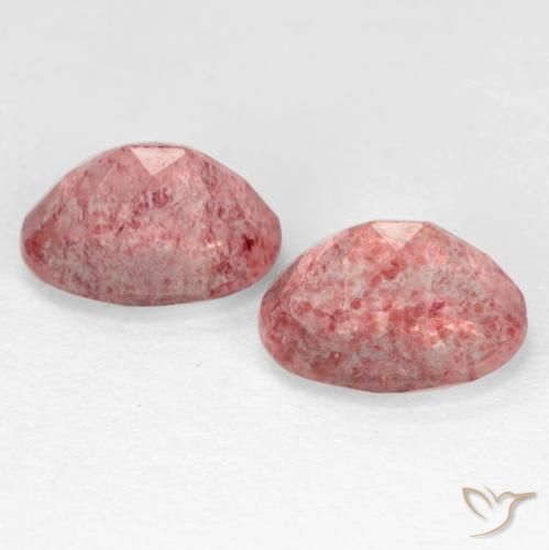 Pedras preciosas de Quartzo Morango Rosa chiclete natural de 2.82 ct, oval, Translúcido