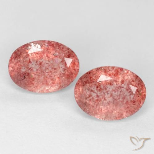 2.39ctw Natural Rosa escuro Quartzo Morango, oval, Translúcido