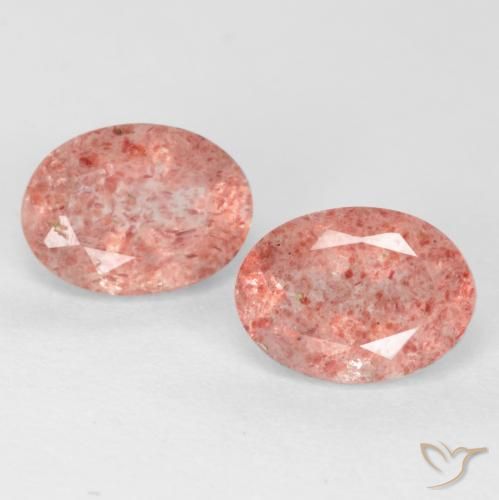 2.49ctw Natural Rosa Claro Rosa Quartzo Morango, oval, Translúcido