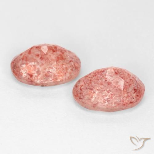 Pedras preciosas de Quartzo Morango Rosa Claro Rosa natural de 2.49 ct, oval, Translúcido