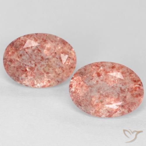 2.29ctw Natural Rosa Claro Rosa Quartzo Morango, oval, Translúcido