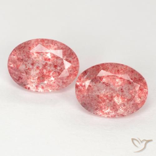2.33ctw Natural Jacarandá Rosa Quartzo Morango, oval, Translúcido