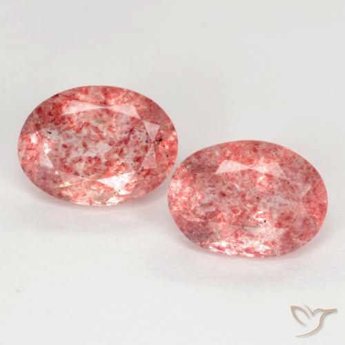 2.31ctw Natural Jacarandá Rosa Quartzo Morango, oval, Translúcido