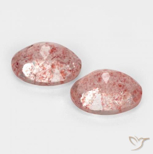 Pedras preciosas de Quartzo Morango Rosa Claro Rosa natural de 2.62 ct, oval, Transparente