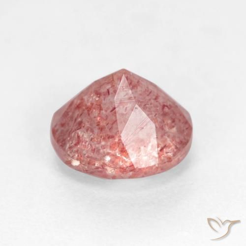 Quartzo Morango Rosa Claro Rosa Natural 1.24ct, Redondo, Translúcido