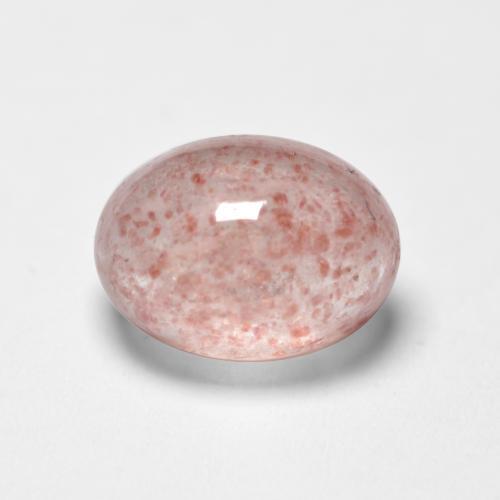 Quartzo morango rosa natural 1,04ct, corte oval, translúcido