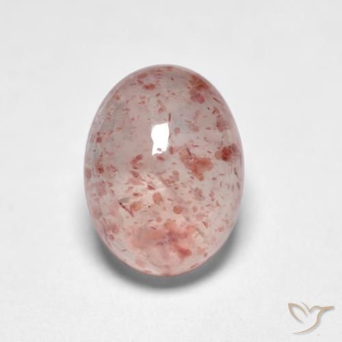 1.82ct Natural Luz rosa Quartzo Morango, oval, Transparente