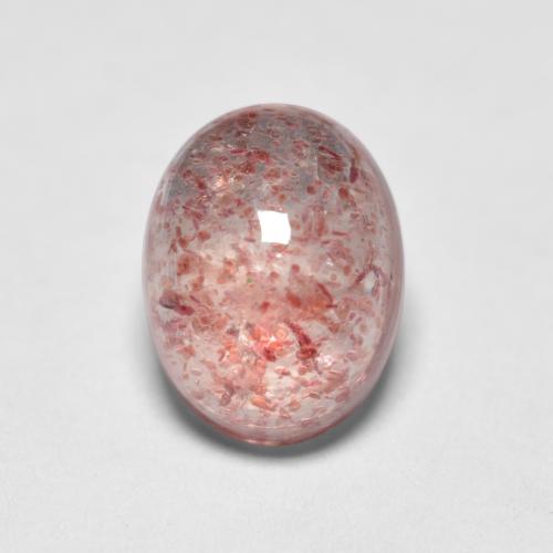 Quartzo Morango Luz rosa Natural 1.72ct, Corte Oval, Transparente
