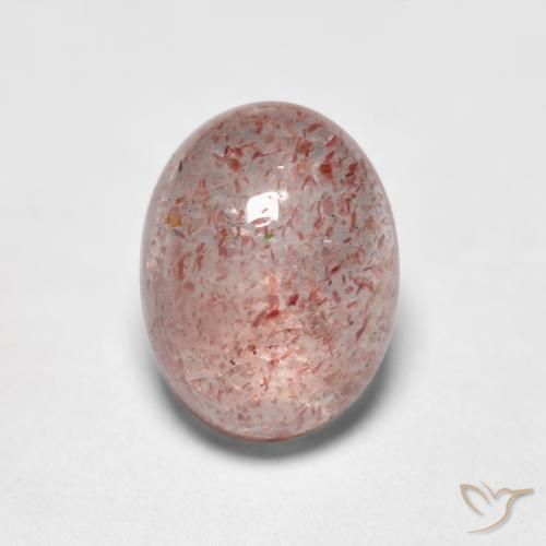 1.56ct Natural Luz rosa Quartzo Morango, oval, Translúcido