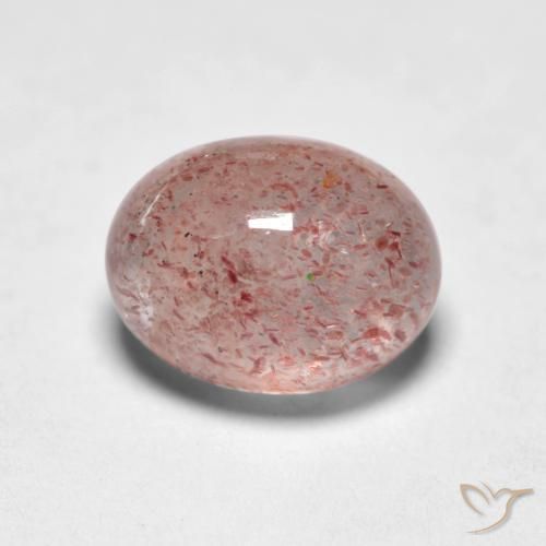 Quartzo Morango Luz rosa Natural 1.56ct, oval, Translúcido