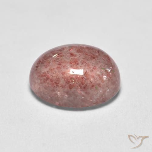 Quartzo Morango Rosa Terroso Natural 1.59ct, oval, Translúcido