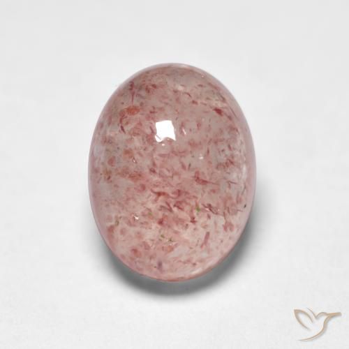 1.73ct Natural Luz rosa Quartzo Morango, oval, Translúcido
