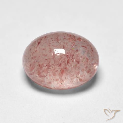 Quartzo Morango Luz rosa Natural 1.73ct, oval, Translúcido