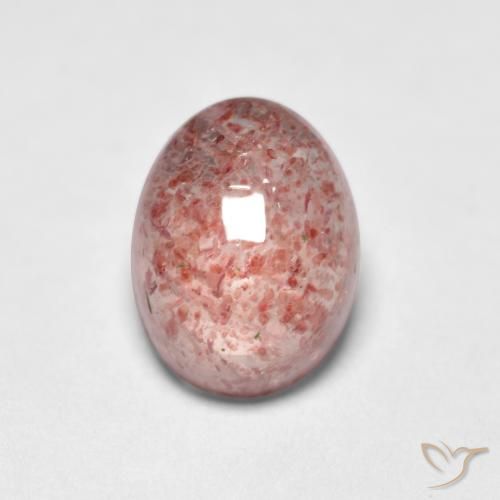 1.58ct Natural rosa médio Quartzo Morango, oval, Transparente