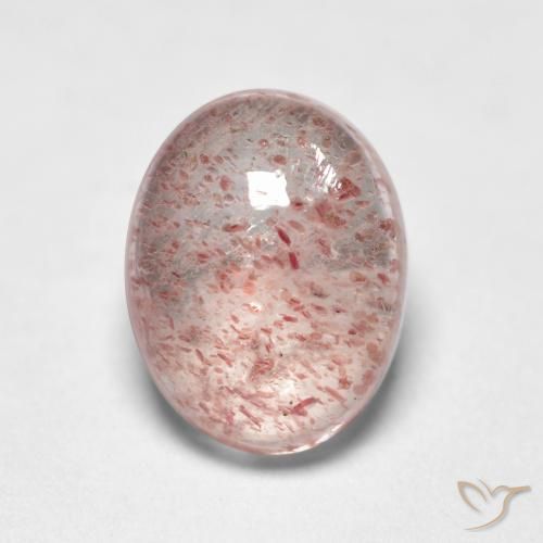 1.43ct Natural Luz rosa Quartzo Morango, oval, Transparente
