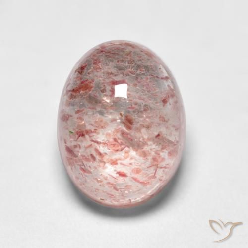 1.83ct Natural Rosa Chiclete Claro Quartzo Morango, oval, Transparente
