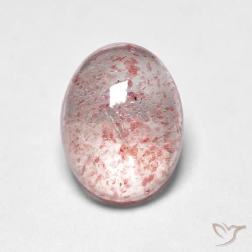 1.27ct Natural Luz rosa Quartzo Morango, oval, Transparente