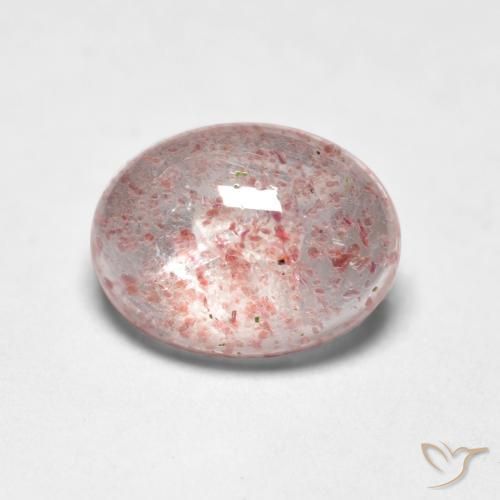 Quartzo Morango Luz rosa Natural 1.27ct, oval, Transparente