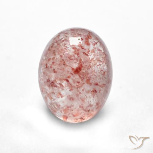 1.78ct Natural Luz rosa Quartzo Morango, oval, Translúcido