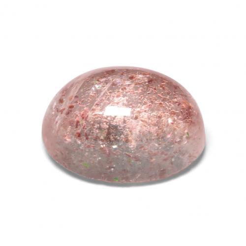 Quartzo morango rosa natural 1,61ct, corte oval, translúcido