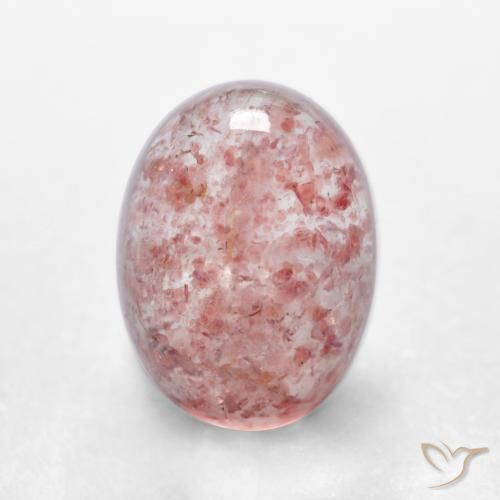 1.73ct Natural Luz rosa Quartzo Morango, oval, Translúcido