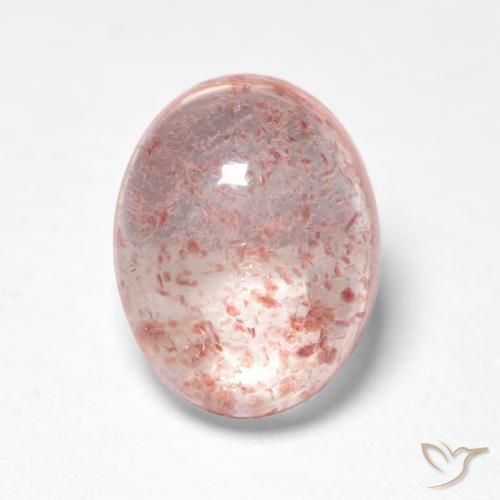 1.51ct Natural Luz rosa Quartzo Morango, oval, Transparente