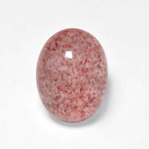 Quartzo Morango rosa rosa Natural 1.49ct, Corte Oval, Translúcido