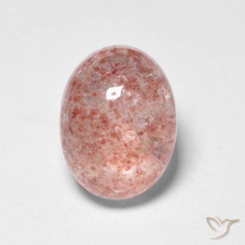 1.83ct Natural rosa médio Quartzo Morango, oval, Translúcido