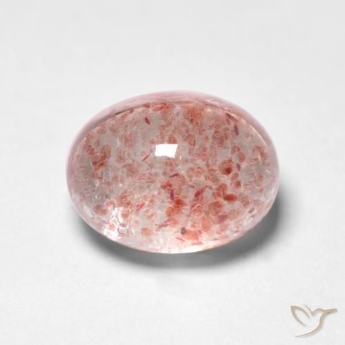 Quartzo Morango Luz rosa Natural 1.65ct, oval, Translúcido