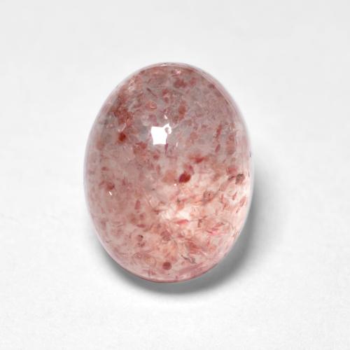Quartzo Morango Luz rosa Natural 1.94ct, Corte Oval, Translúcido