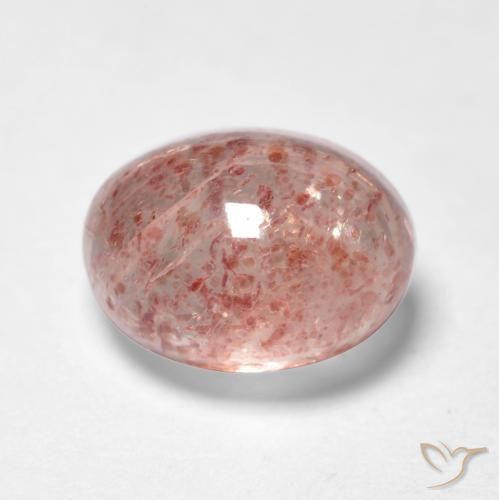 Quartzo Morango rosa médio Natural 1.15ct, oval, Transparente