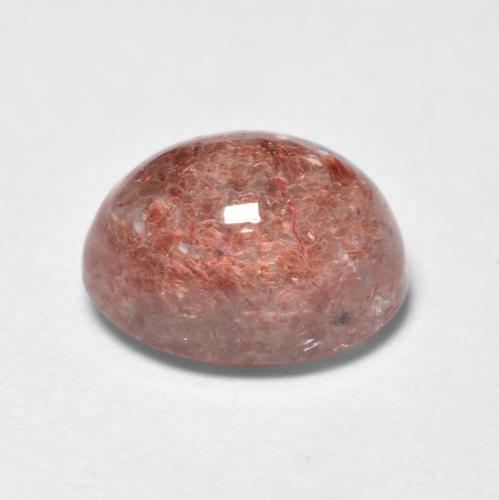 Quartzo morango rosa médio natural 1,07ct, corte oval, transparente