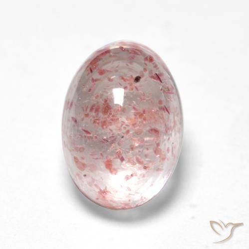 1.21ct Natural Luz rosa Quartzo Morango, oval, Transparente