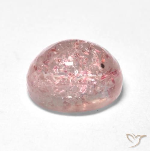 Quartzo Morango Luz rosa Natural 1.21ct, oval, Transparente