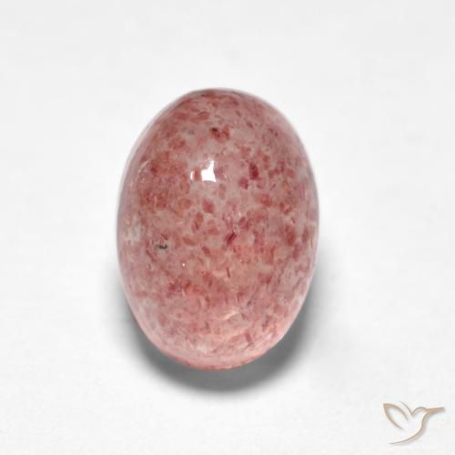 1.19ct Natural Rosa escuro Quartzo Morango, oval, Translúcido