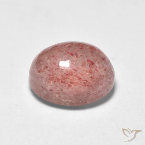 Quartzo Morango Rosa escuro Natural 1.19ct, oval, Translúcido