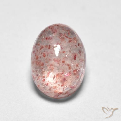 1.07ct Natural Luz rosa Quartzo Morango, oval, Transparente