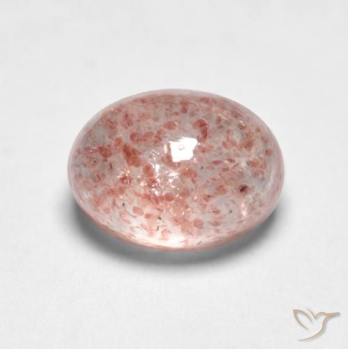 Quartzo Morango Rosa Terroso Natural 1.27ct, oval, Translúcido