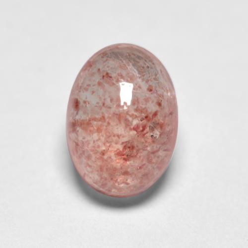 Quartzo Morango Luz rosa Natural 1.13ct, Corte Oval, Translúcido