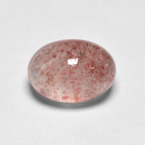 Quartzo Morango Luz rosa Natural 1.13ct, Corte Oval, Translúcido
